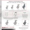 Service Caster 8 Inch Kingpinless Semi Steel Wheel Caster Swivel Locks 2 Brakes SCC, 4PK SCC-KP30S820-SSR-SLB-BSL-2-BSL-2 - alternate 3